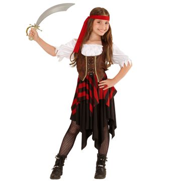 Litet piratflicka kostym för flickor