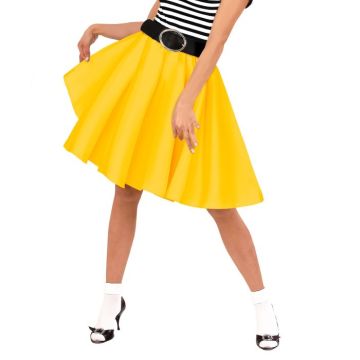 Gul rock'n'roll kjol - Onesize