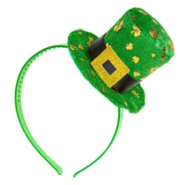St. Patricks Day Mini Top Hat Hårband Grön