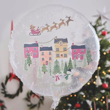 Julfolieballong snöglob 55 cm