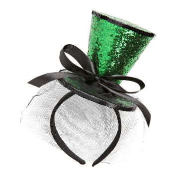 Mini Glitter Top Hat Grön