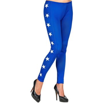 Stjärnleggings i blå