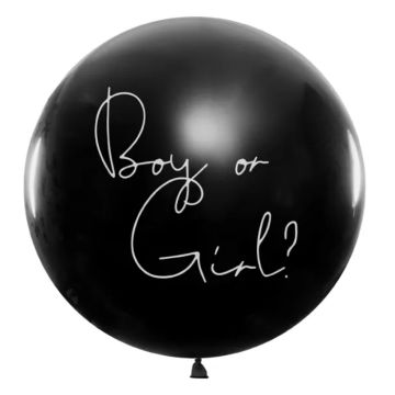 Gender reveal-ballong tjej 1 m svart