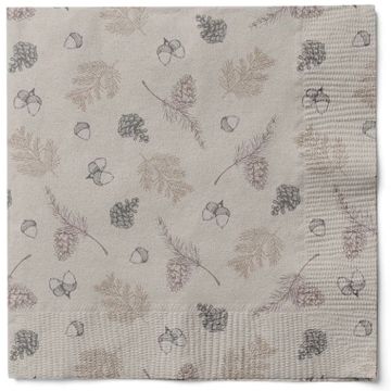 Servetter i brunt med naturmotiv 20x Det Gamla Apoteket 