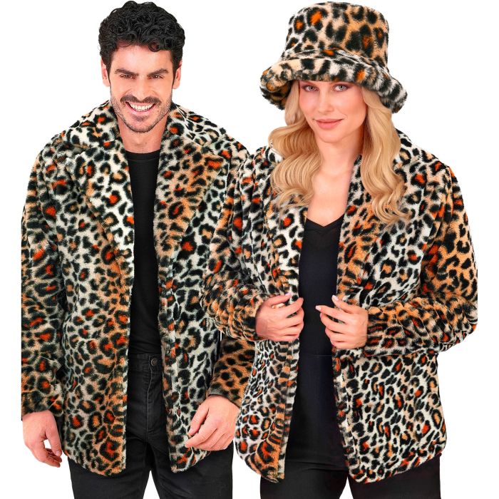 Leoaprdotterad pälsjacka i unisex-snitt
