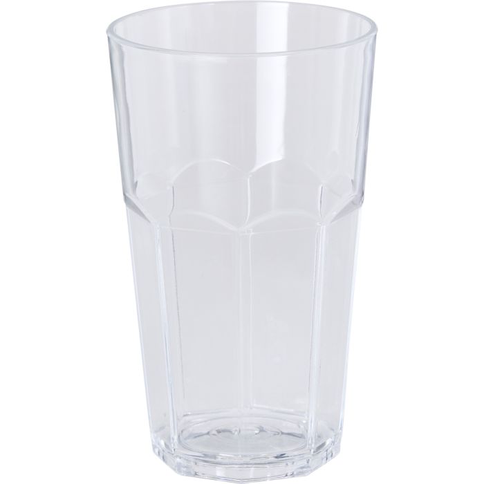 Drinkglas i akryl 370 ml med facetterat design