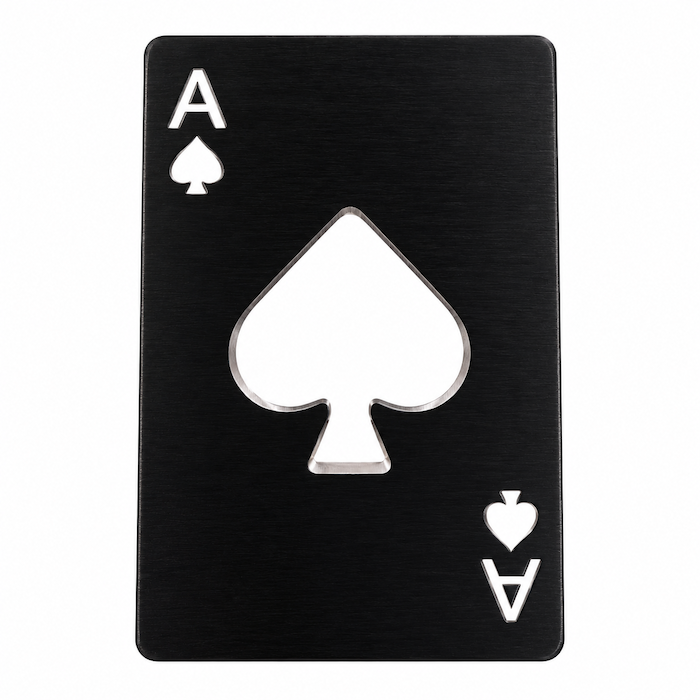 Metallpokerkort svart