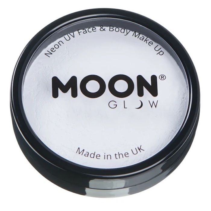 Neon UV Ansikts Och Kroppsmakeup Vit 36 g Moon Creations