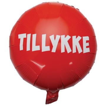 Grattis Folieballong i Rött - 45 cm