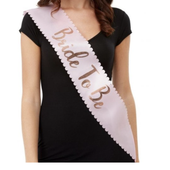 Rosegold Bride To Be sashes