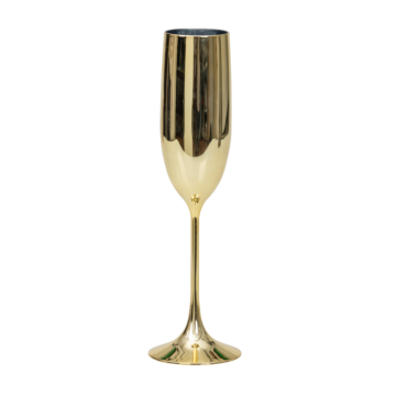Champagneglas guldpläterad 8x - 23,8x6,9 cm