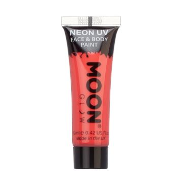Intensiv neon UV ansikts- och kroppsmålning 12 ml Moon Creations röd
