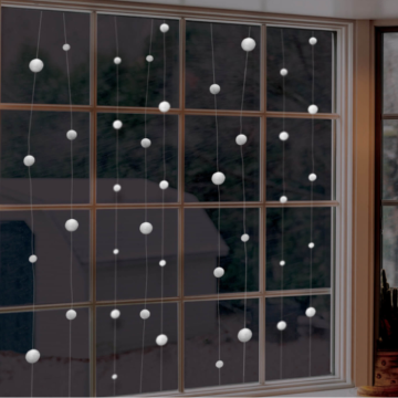 Snöboll dekoration - 12,8 meter