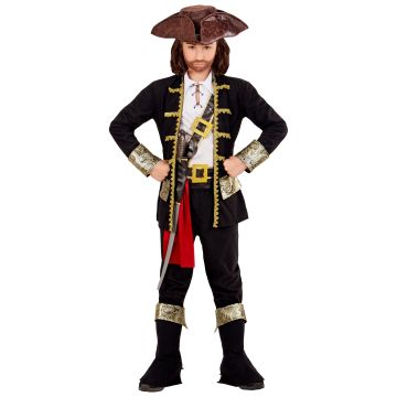 Detaljerad piratkapten kostym för pojkar