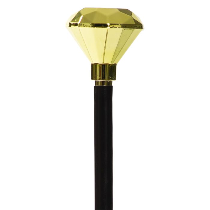 Guld diamant käpp - 105 cm
