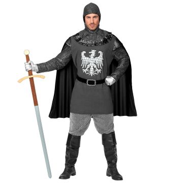 Örnariddare kostym i grått med cape