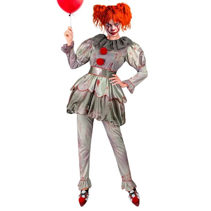 Skrämmande clownklänning för damer
