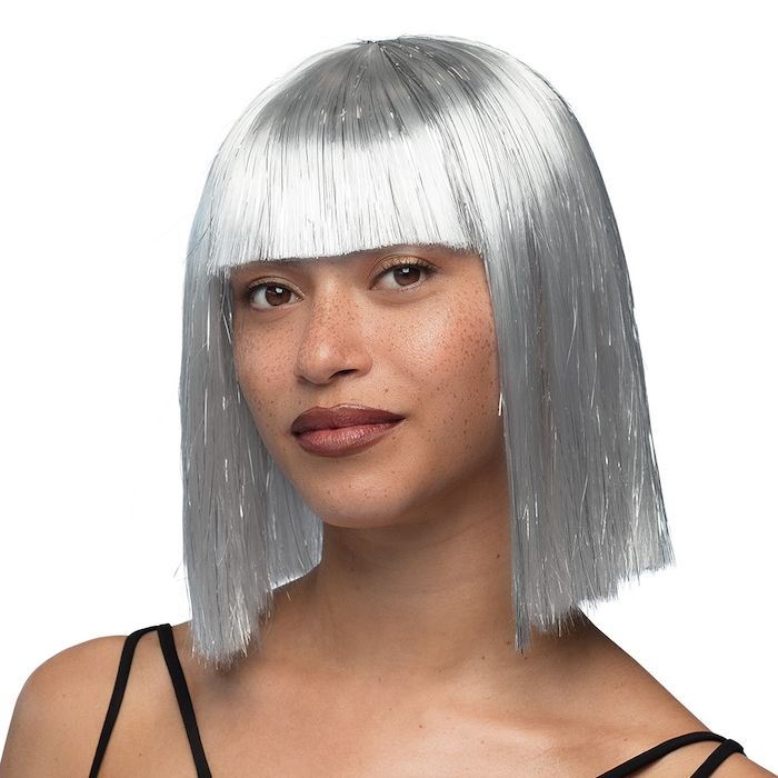 Vit glamourperuk - onesize