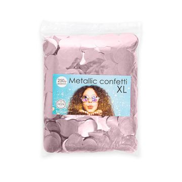 Runt Metalliskt Roséguld Konfetti - 250 gram
