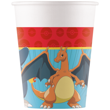 Pokemon papperskoppar 8 st - 200 ml