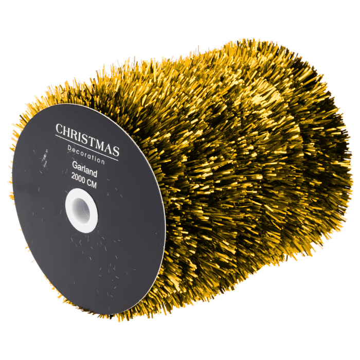 Guld tinsel girlang - 20 meter