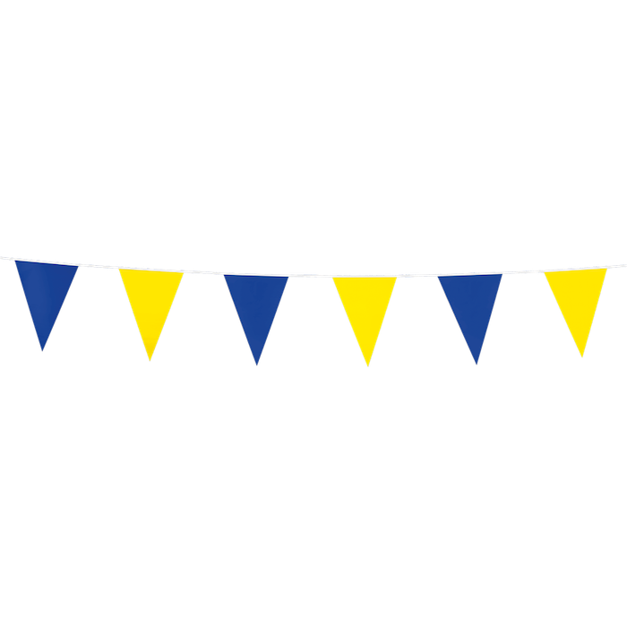 Blå och Gul Flagguirlande - Flag 10x15 cm - 3 meter