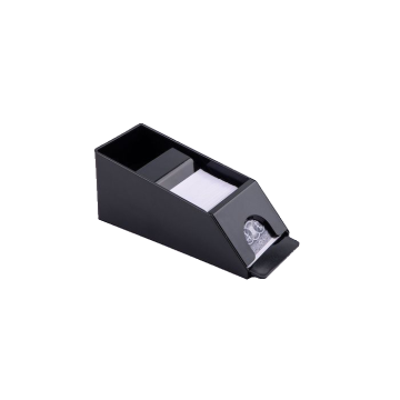 Kortdispenser för 4 set kort svart - 28x12x12 cm