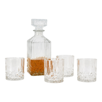 Whiskykaraff m. 4 glas - 900 ml