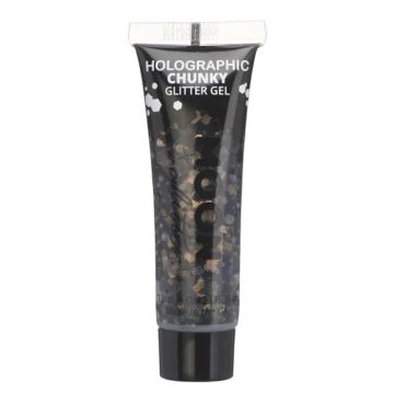 Holografisk Chunky Glitter Gel Svart 12 ml Moon Creations