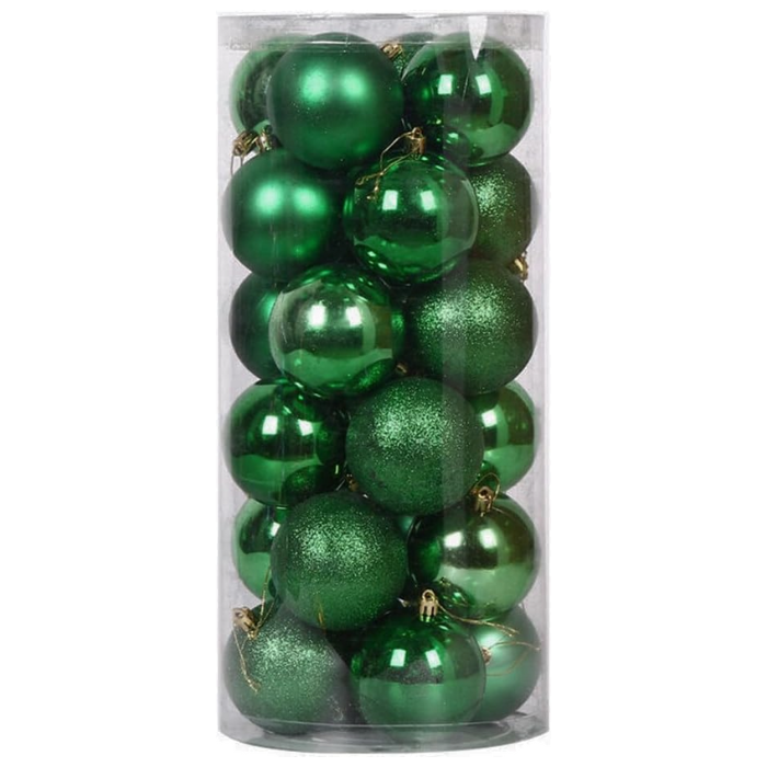 Mörkgröna julekuggar 24x - 6 cm