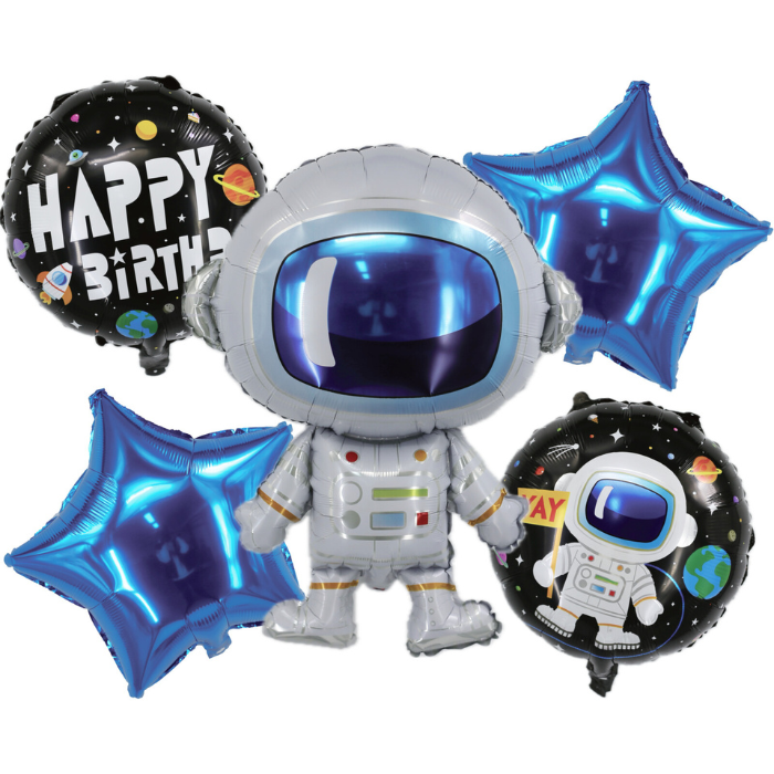 Folieballonger med astronauttema 5x