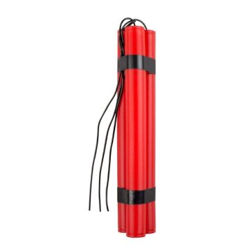 Röda dynamitstänger med tändledning - 23 cm