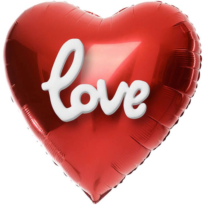 Love Hjärtformat Folieballong - 56 cm