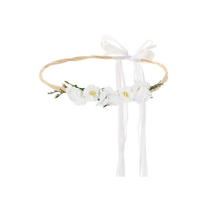 Vit Blomsterkrans - 18 cm