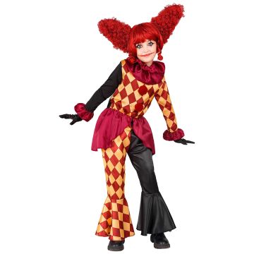 Skrämmande clownkostym för tjejer