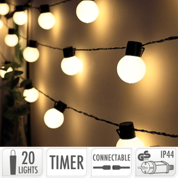 Ljusslinga varm vit 20x lampor - 14,5 m
