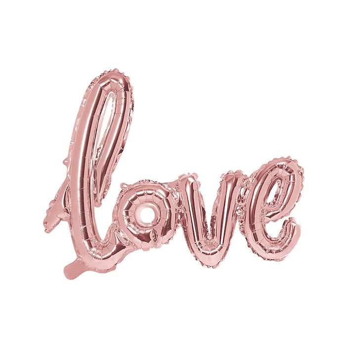 Love folieballong roséguld - 73 cm