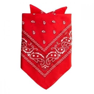 Bandana med traditionellt mönster röd 52x55 cm