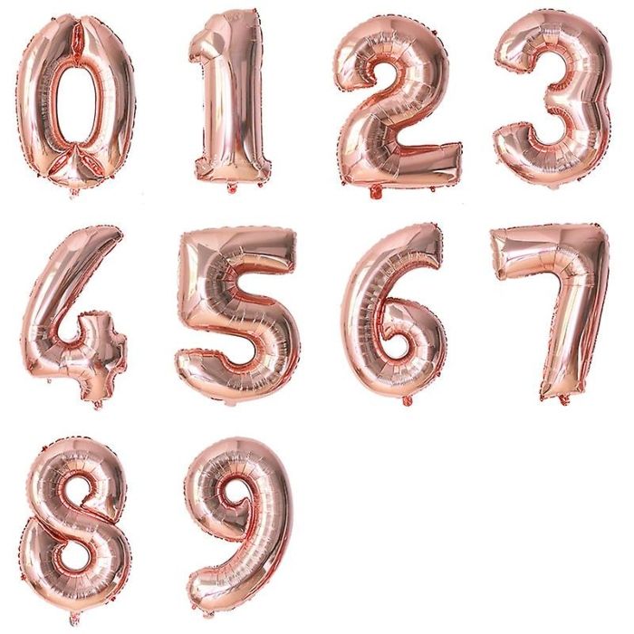Talballonger roséguld 86 cm