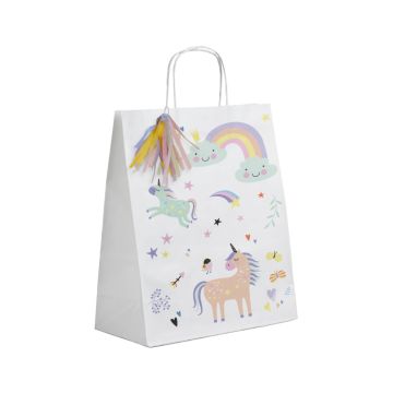 Presentpåsar med enhörningsmotiv 6x - 27x20 cm