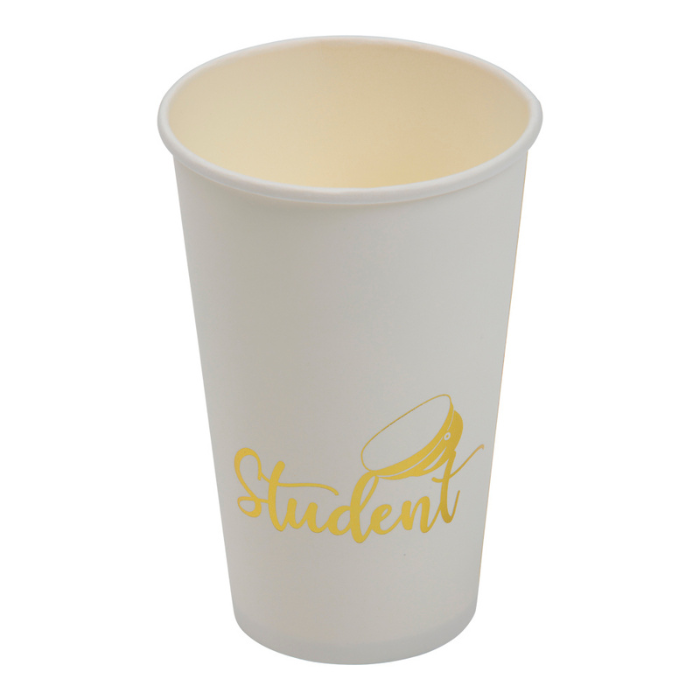 Pappersmuggar student guld 8x - 500 ml