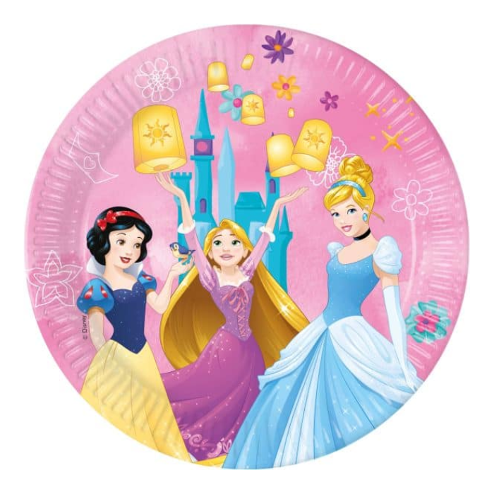 Prinsesspappers tallrikar 8x - 23 cm