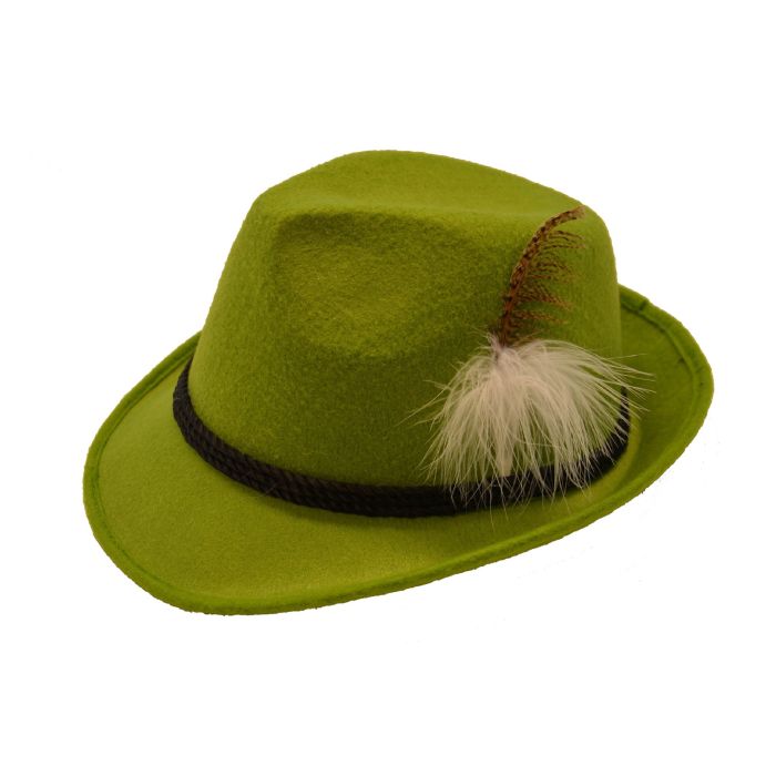 Tyrolerhat till oktoberfest Bayern ljusgrön unisex one-size