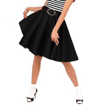 Svart rock'n'roll kjol - Onesize