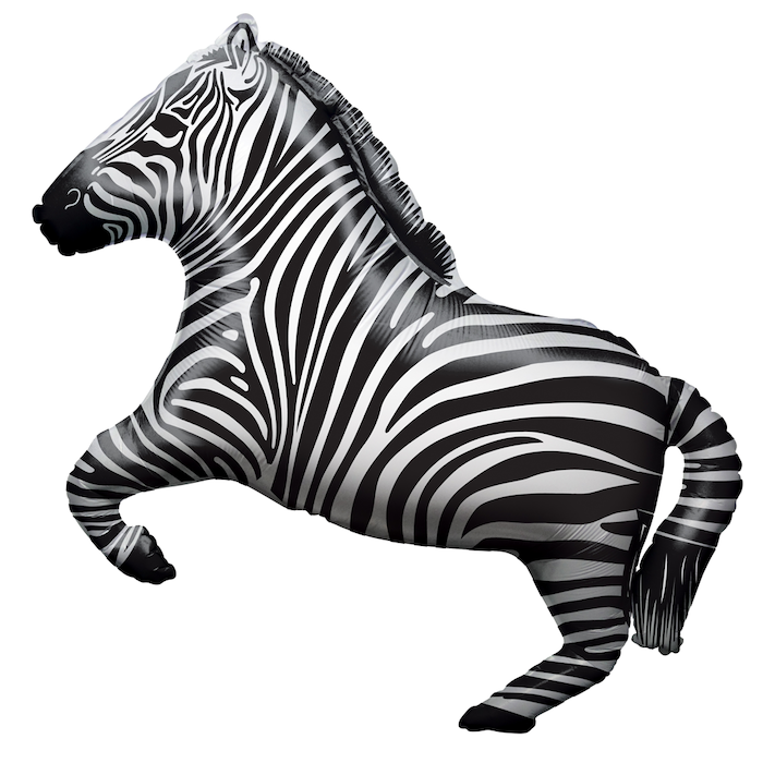 Zebra Folieballong - 70 cm