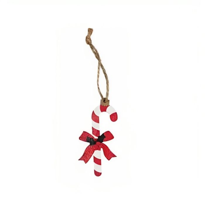 Julgran pynt julstrumpa röd/vit, Det Gamla Apoteket - 3x6 cm
