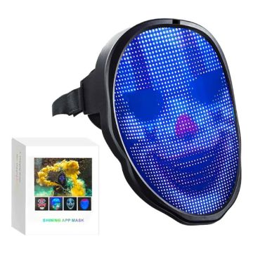 LED glittrande mask 115 visuals bluetooth