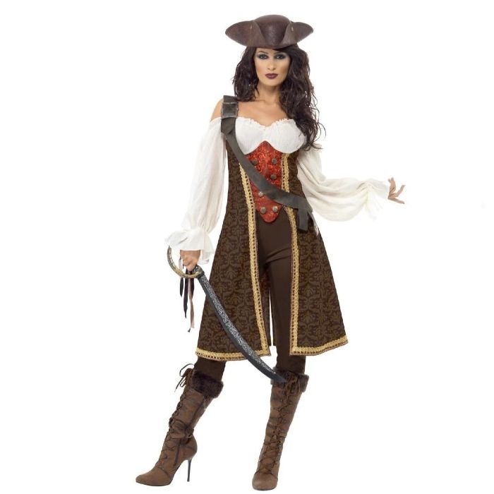 Piratkapten damkostym