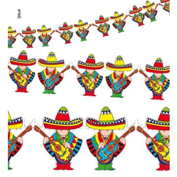 Mexikansk mariachi girlang - 3 m