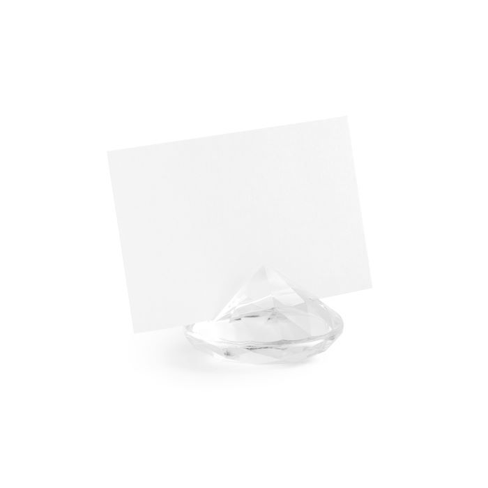 Diamantformad bordsplacerare i klar färg 10x - 40 mm